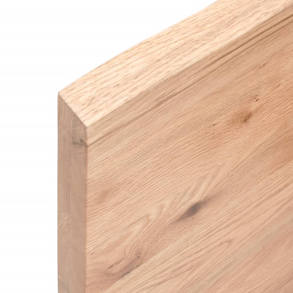 Table Top Light Brown 100x40x4 cm Treated Solid Wood Oak
