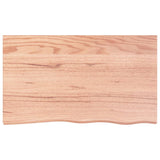 Table Top Light Brown 100x60x4 cm Treated Solid Wood Oak