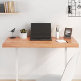 Table Top Light Brown 100x60x6 cm Treated Solid Wood Oak