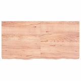 Table Top Light Brown 120x60x6 cm Treated Solid Wood Oak