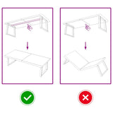 Table Top Light Brown 140x50x4 cm Treated Solid Wood Oak - Top-Down View