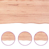 Table Top Light Brown 140x50x4 cm Treated Solid Wood Oak