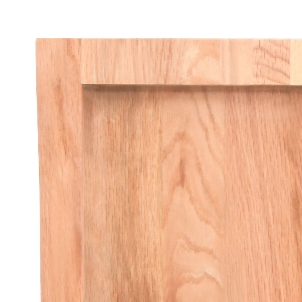 Table Top Light Brown 140x50x4 cm Treated Solid Wood Oak