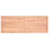 Table Top Light Brown 140x50x6 cm Treated Solid Wood Oak