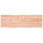 Table Top Light Brown 160x50x4 cm Treated Solid Wood Oak