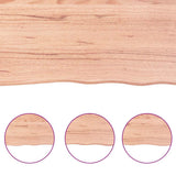 Table Top Light Brown 160x60x4 cm Treated Solid Wood Oak