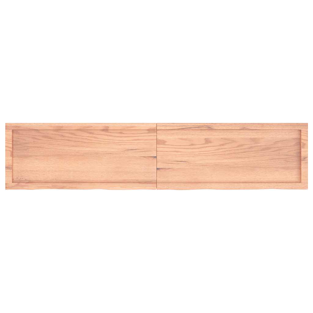Table Top Light Brown 180x40x4 cm Treated Solid Wood Oak