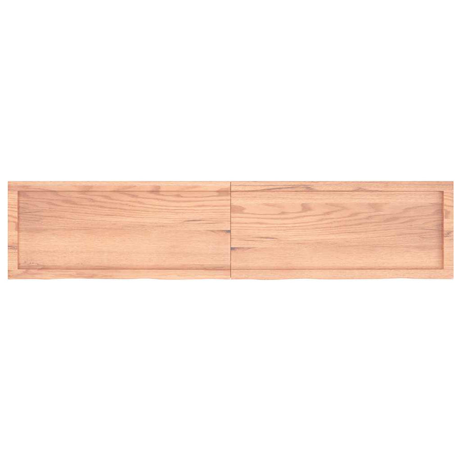 Table Top Light Brown 180x40x4 cm Treated Solid Wood Oak
