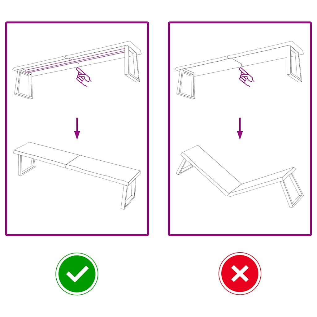 Table Top Light Brown 180x40x4 cm Treated Solid Wood Oak
