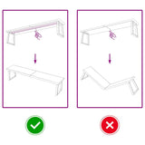 Table Top Light Brown 180x40x4 cm Treated Solid Wood Oak - Top-Down View