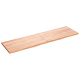 Table Top Light Brown 180x50x4 cm Treated Solid Wood Oak