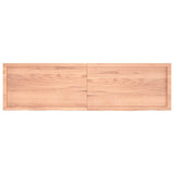 Table Top Light Brown 180x50x4 cm Treated Solid Wood Oak