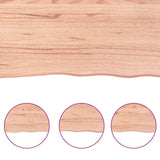 Table Top Light Brown 180x50x4 cm Treated Solid Wood Oak