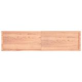 Table Top Light Brown 200x50x4 cm Treated Solid Wood Oak