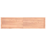 Table Top Light Brown 200x50x4 cm Treated Solid Wood Oak