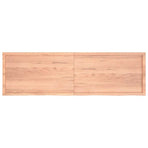 Table Top Light Brown 200x60x4 cm Treated Solid Wood Oak