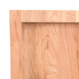 Table Top Light Brown 200x60x4 cm Treated Solid Wood Oak - Close-Up Angle