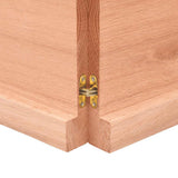 Table Top Light Brown 200x60x4 cm Treated Solid Wood Oak