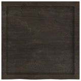 Table Top Dark Brown 60x60x4 cm Treated Solid Wood Oak