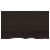 Table Top Dark Brown 100x60x2 cm Treated Solid Wood Oak