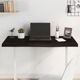 Table Top Dark Brown 100x60x2 cm Treated Solid Wood Oak