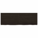 Table Top Dark Brown 120x40x4 cm Treated Solid Wood Oak