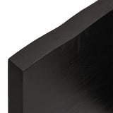 Table Top Dark Brown 120x40x4 cm Treated Solid Wood Oak