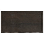 Table Top Dark Brown 120x60x6 cm Treated Solid Wood Oak