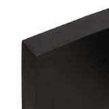 Table Top Dark Brown 120x60x6 cm Treated Solid Wood Oak