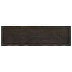 Table Top Dark Brown 140x40x4 cm Treated Solid Wood Oak