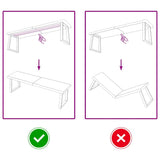 Table Top Dark Brown 140x40x4 cm Treated Solid Wood Oak - Top-Down View