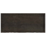 Table Top Dark Brown 140x60x4 cm Treated Solid Wood Oak