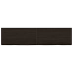 Table Top Dark Brown 160x40x4 cm Treated Solid Wood Oak