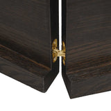 Table Top Dark Brown 160x40x4 cm Treated Solid Wood Oak - Close-Up Angle