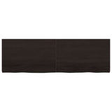 Table Top Dark Brown 160x50x4 cm Treated Solid Wood Oak