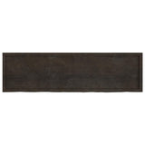 Table Top Dark Brown 180x50x4 cm Treated Solid Wood Oak