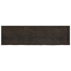 Table Top Dark Brown 180x50x4 cm Treated Solid Wood Oak