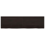 Table Top Dark Brown 180x50x4 cm Treated Solid Wood Oak