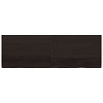Table Top Dark Brown 180x60x4 cm Treated Solid Wood Oak