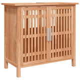 3 Piece Bathroom Furniture Set Solid Wood Walnut - Top-Down View