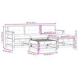 5 Piece Garden Lounge Set with Cushions Solid Wood - Extra Image