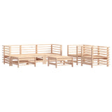 7 Piece Garden Lounge Set with Cushions Solid Wood