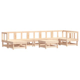 8 Piece Garden Lounge Set with Cushions Solid Wood - Side View