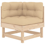 8 Piece Garden Lounge Set with Cushions Solid Wood