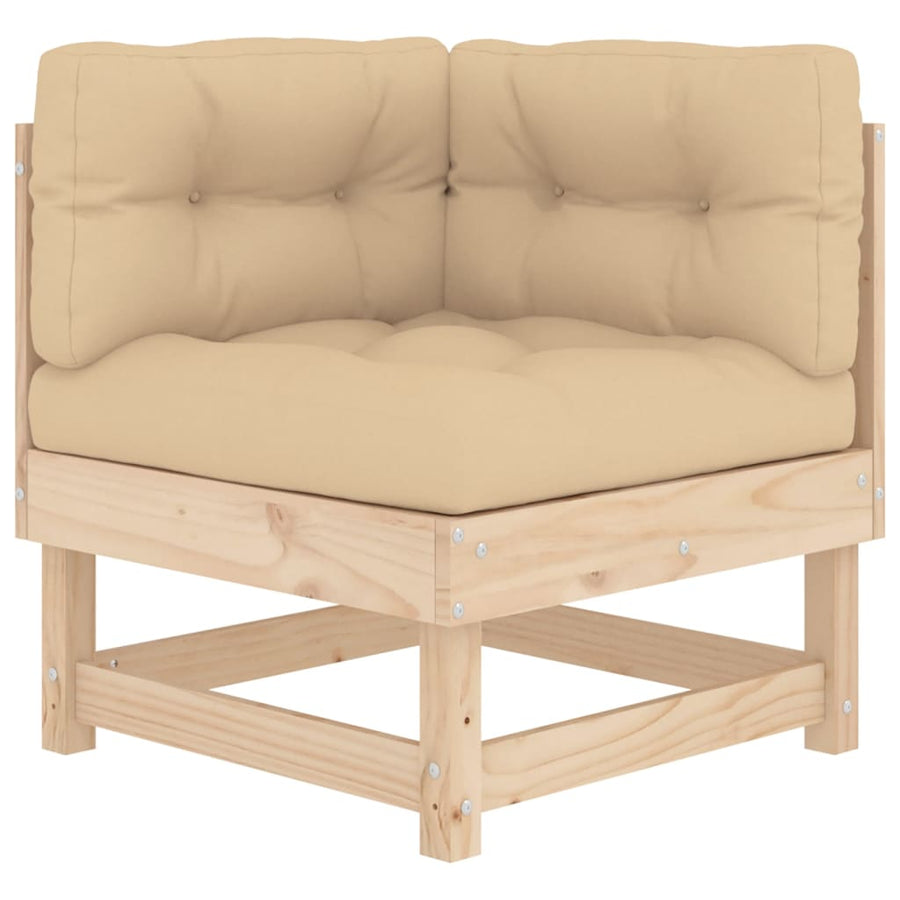 8 Piece Garden Lounge Set with Cushions Solid Wood