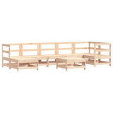 8 Piece Garden Lounge Set with Cushions Solid Wood - Side View