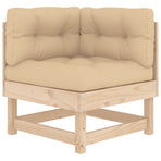 8 Piece Garden Lounge Set with Cushions Solid Wood