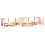 8 Piece Garden Lounge Set with Cushions Solid Wood