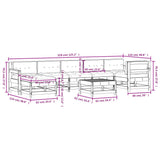 8 Piece Garden Lounge Set with Cushions Solid Wood - Extra Image