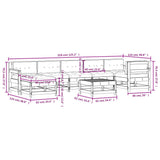 8 Piece Garden Lounge Set with Cushions White Solid Wood - Extra Image